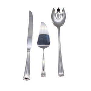 Reed & Barton Tarbor Flatware cake serving knife set salad fork stainless tarbou